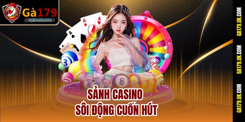 Sảnh Casino sôi động cuốn hút